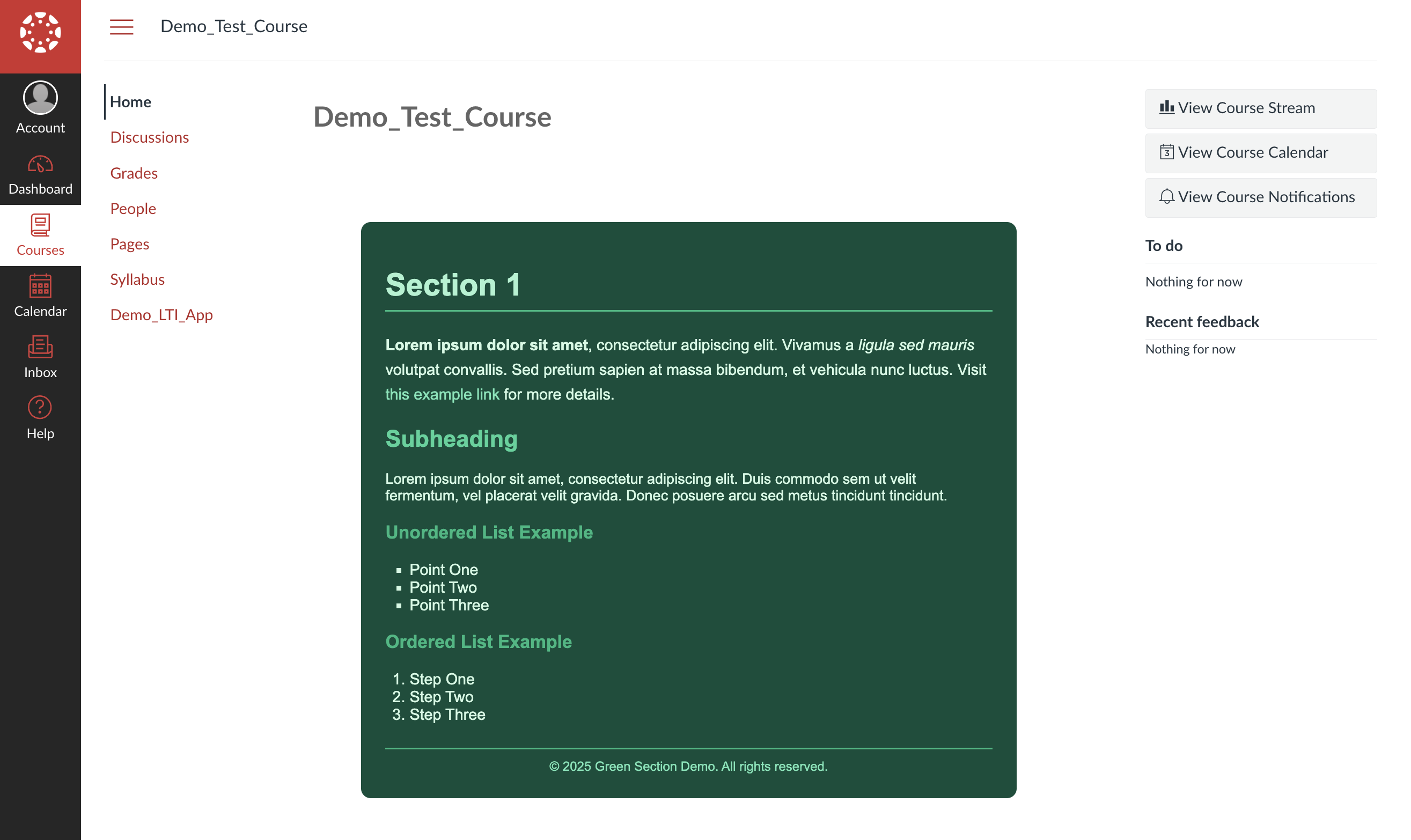 Section 1 Student View