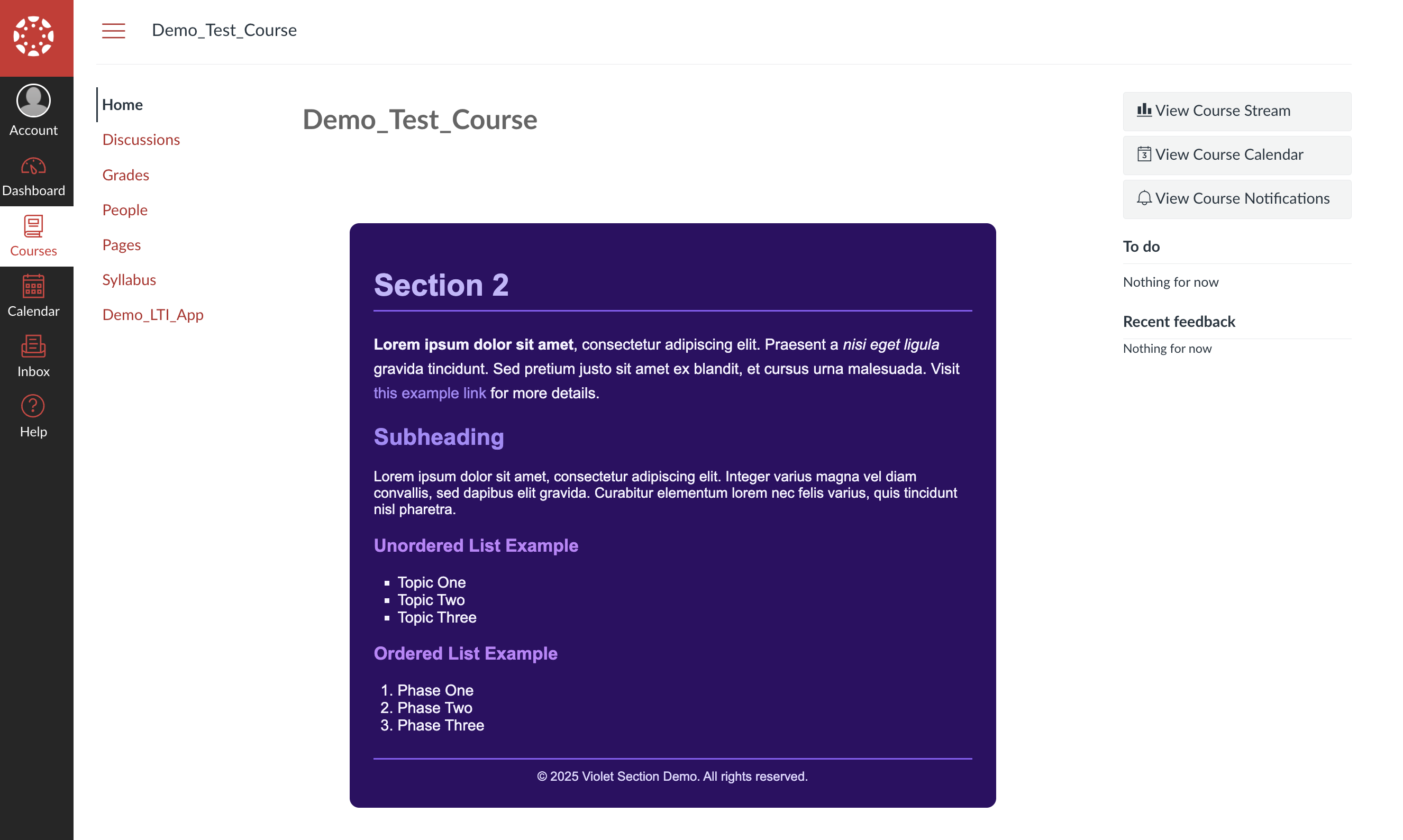 Section 2 Student View